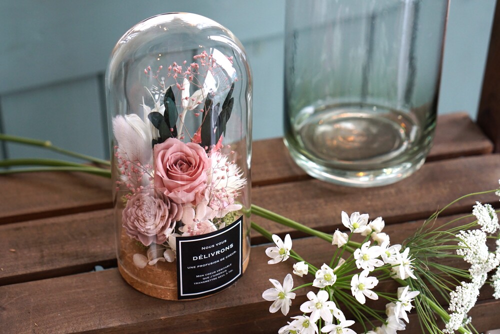 4月徳重クラフトキット「ガラスドームアレンジキット」