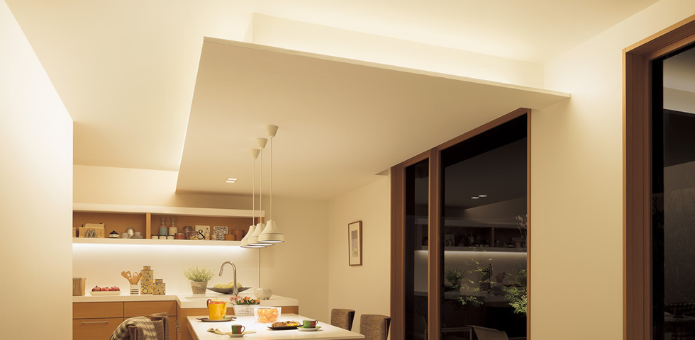 間接照明でワンランク上のくつろぎ空間に