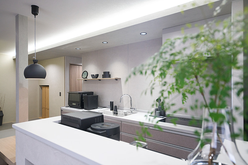 キッチン右側から