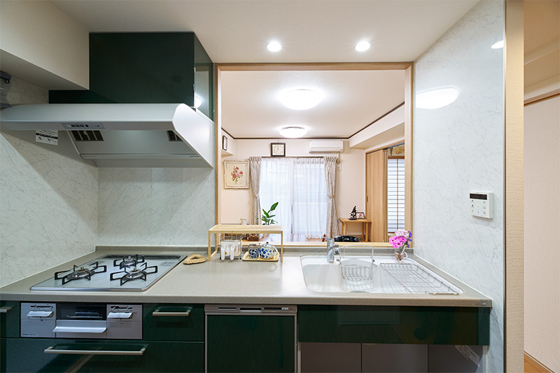 掃除しやすいキッチン