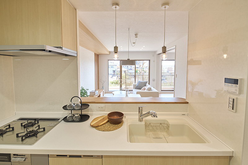 明るいキッチン