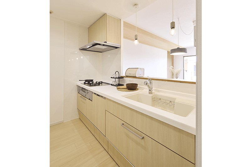 家事ラク設備を取り付けたキッチン