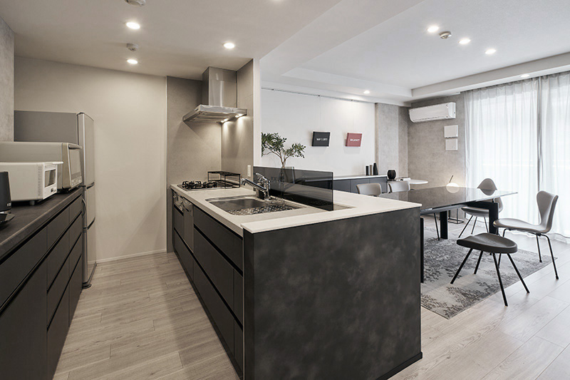 開放感のあるキッチン