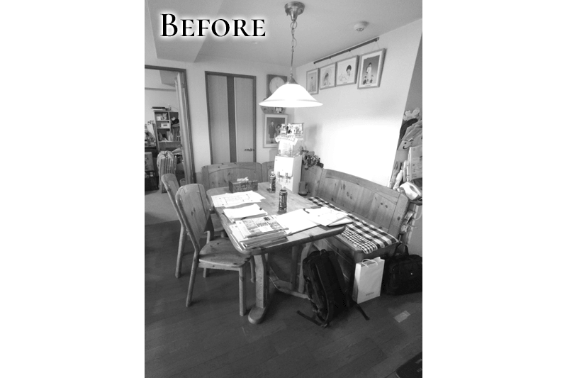 before思い出のダイニングテーブル