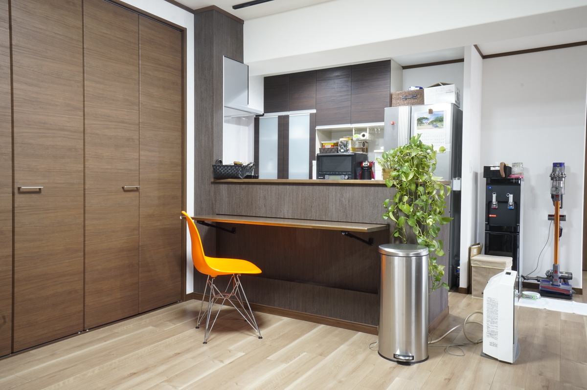 来客時は広がる便利なカウンタースペース