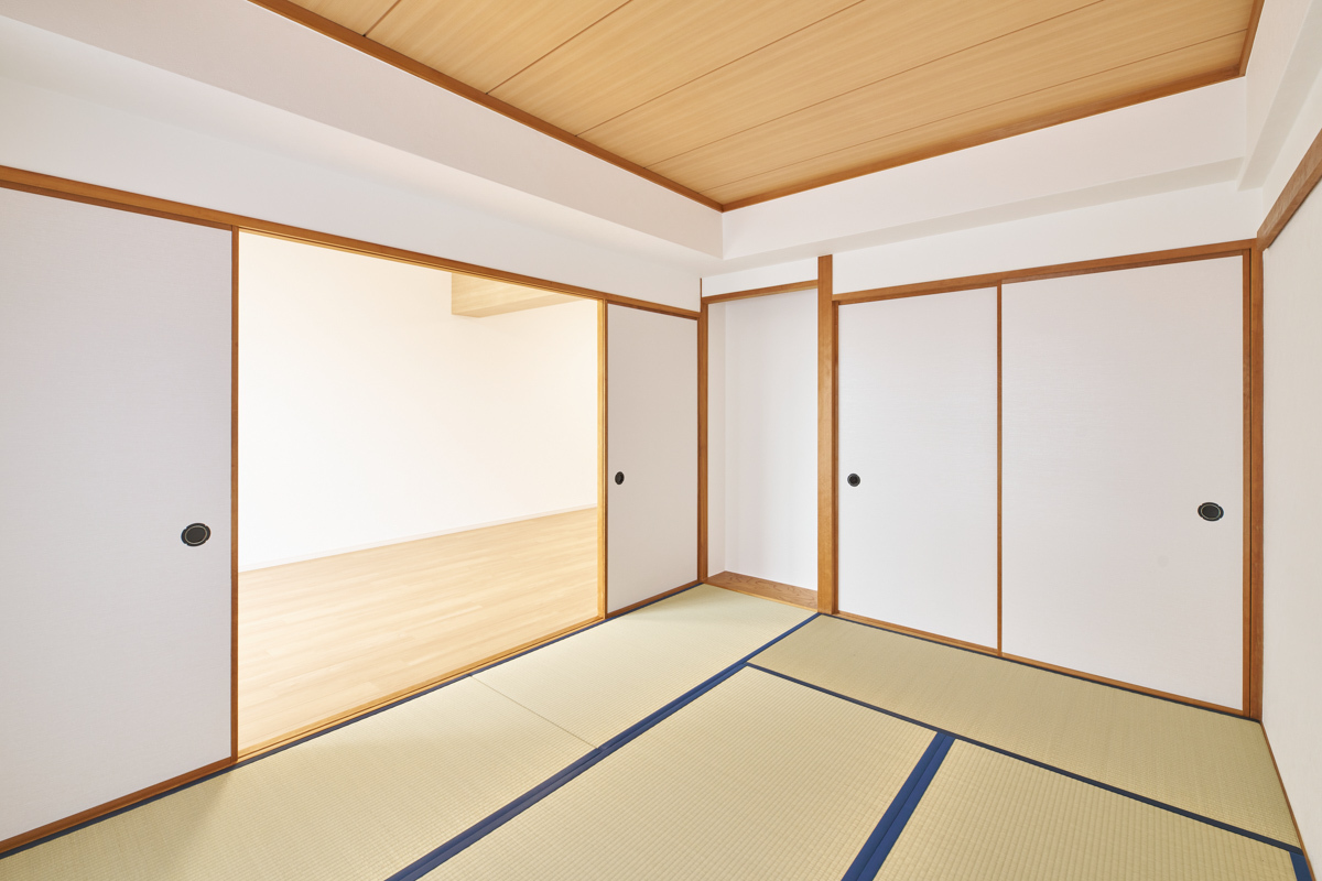 LDKと繋がる、開放的な畳の和室