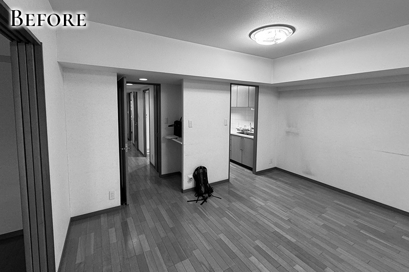 【BEFORE】壁で区切られた以前の居間