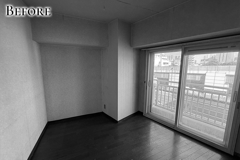 【BEFORE】大きな掃き出し窓のある洋室