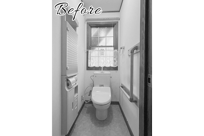 【BEFORE】従来型のシンプルな手洗い付きトイレ