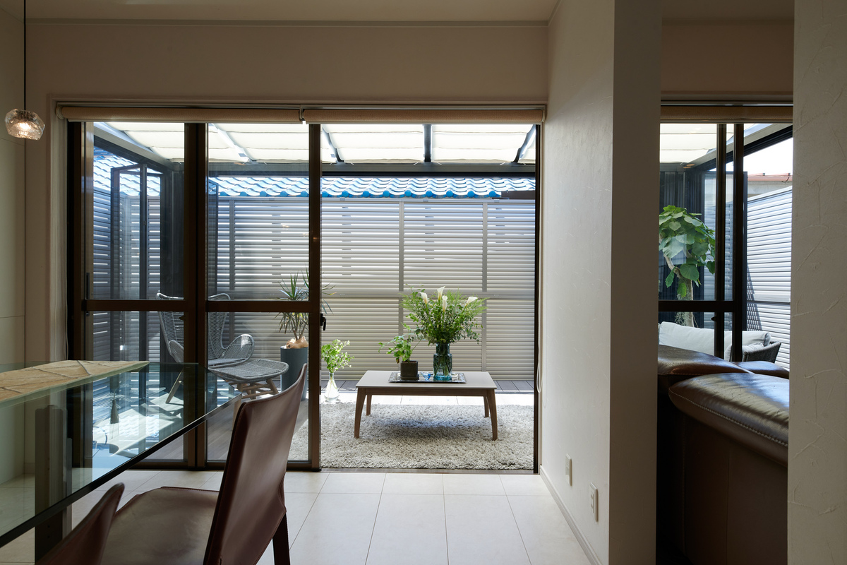 名古屋市昭和区の施工事例　光と風を感じるくつろぎテラス