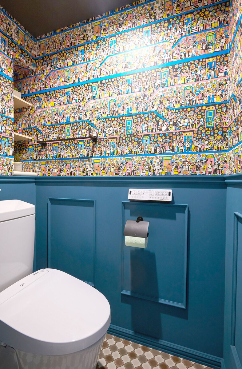 名古屋市南区の施工事例　遊び心を添えるトイレデザイン