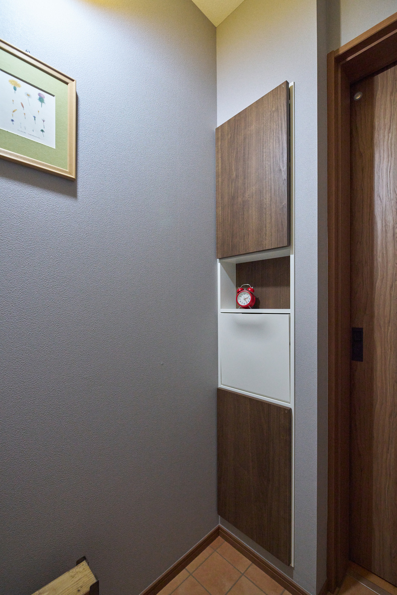 出し入れしやすい壁面収納棚