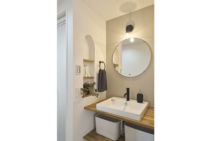 造作洗面でお洒落に