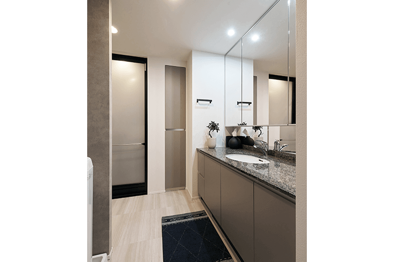 広々とした洗面台