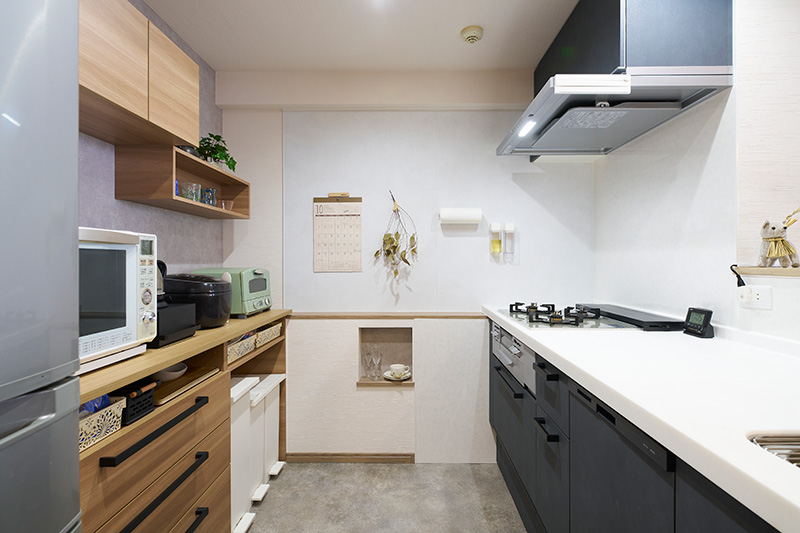 配管スペースを利用したニッチ